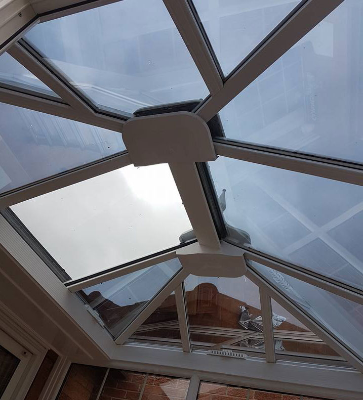 1. Heat reducing film to roof and anti Glare to bottom panes Domestic conservatory - Denton burn - Northumberland