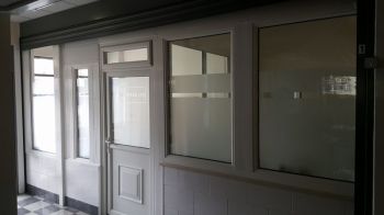 3. Etched effect privacy vinyl cut to clients specifications Gateshead high Street