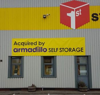 1. Banners installed Armadillo Self Storage Gateshead and Newcastle