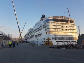 1. Marine works Anti Heat/Glare film to cruise liner Marseilles docks in France