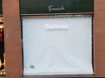 1.1 Snowman vinyls at Barbour in Fenwicks - Newcastle upon Tyne
