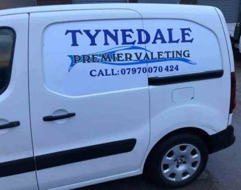 2. Removable Magnetic signage supplied, printed and cut to fit panels for Tynedale Premier Valeting
