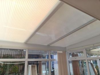 1. Solarcool installed to polycarbonate roof and silver 20 to all lower glazing reducing heat, glare and uv - Domestic woks in Somerset