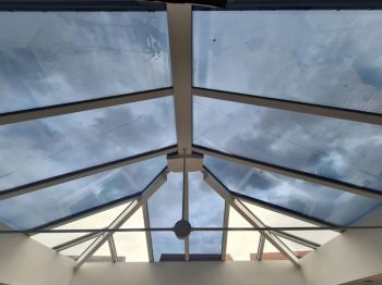 3. Privacy reflective 10 installed to all roof glazing in Holystone