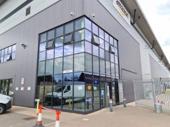 1. Silver 20 solarfilm installed to reception to reduce heat at Amazon depot in Banbury