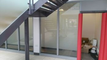 Etched frost vinyl for privacy - Vertu Motors Head Office3